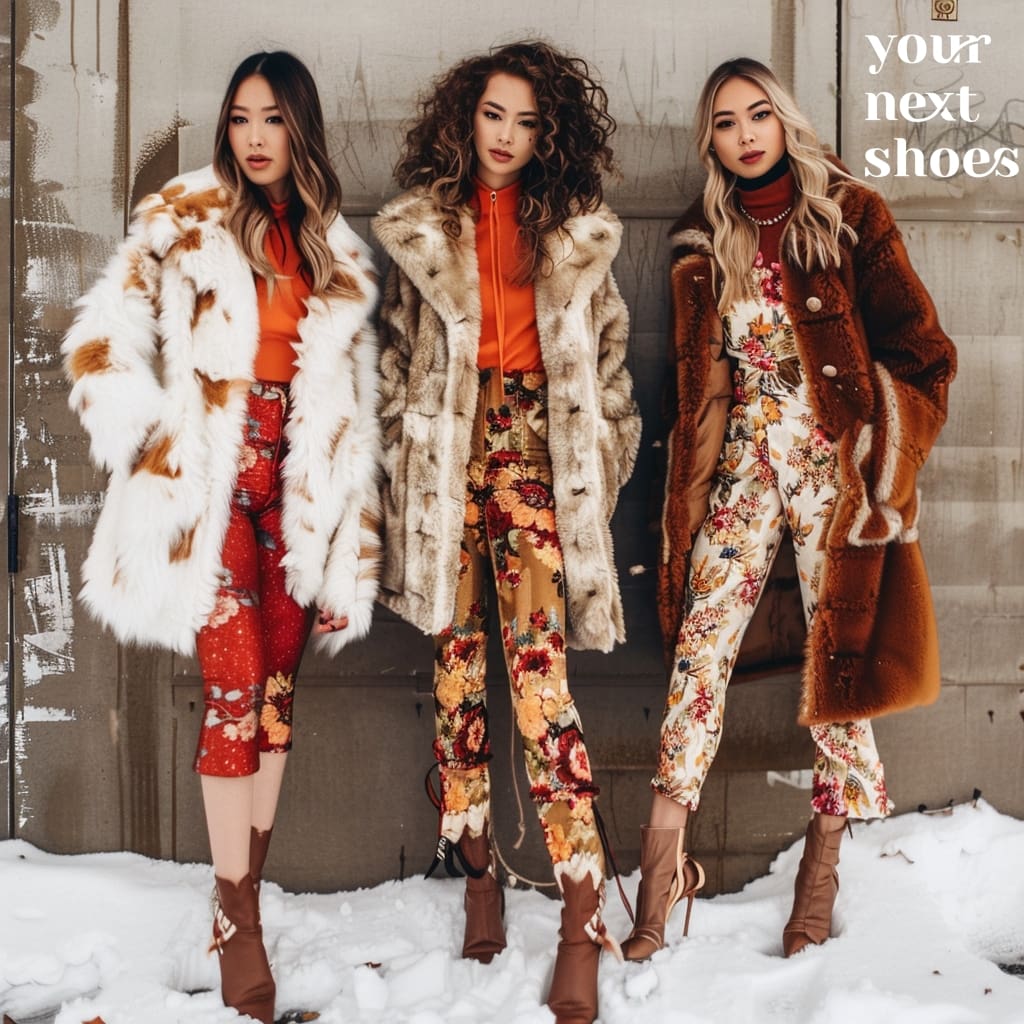 Winter Wonderland Wardrobe: Flaunting floral finesse and plush outerwear, these ensembles redefine cold-weather chic