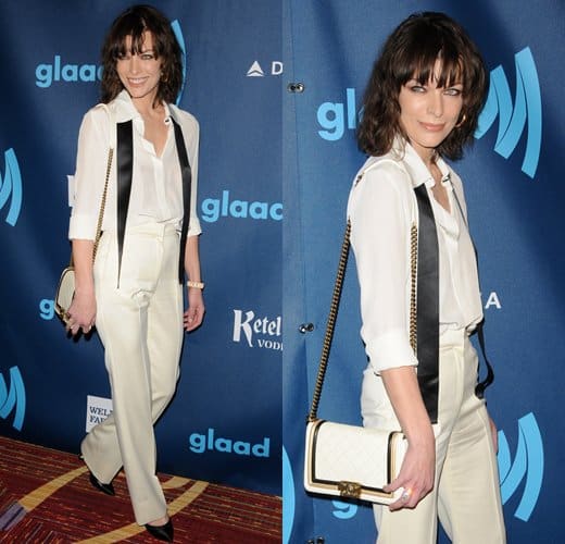 Milla Jovovich exudes elegance in a timeless all-white Chanel outfit