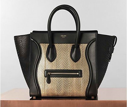 Celine Luggage in Cobra Khaki & Python Black