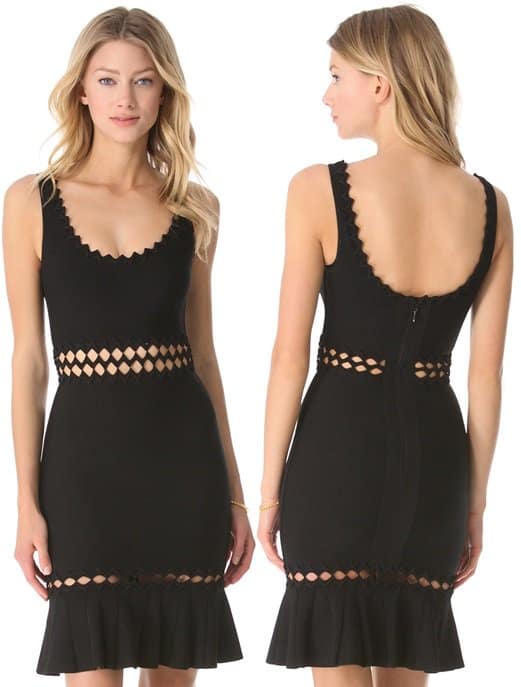 Hervé Léger Sleeveless Cutout Dress