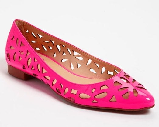 Art deco gets snazzy with the "Effie" cutout flats, which come in the brand's signature pink, yellow, black, or white.