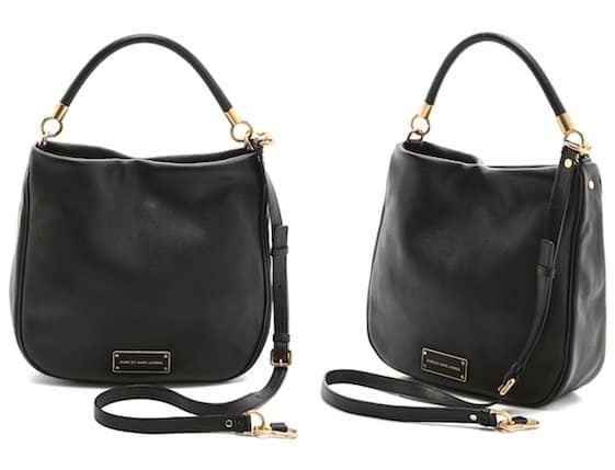 Elegance meets functionality: The Marc by Marc Jacobs 'Too Hot to Handle' hobo bag in sophisticated black