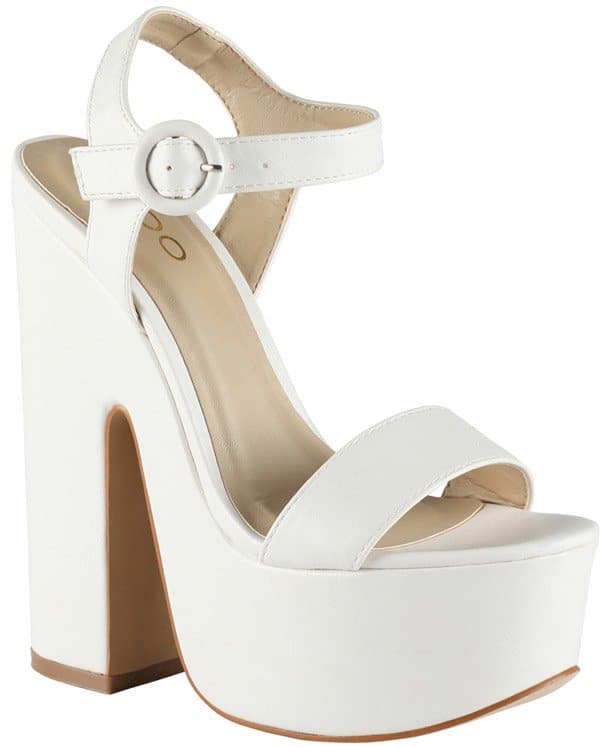 Aldo "Mardis" Platform Sandals in White