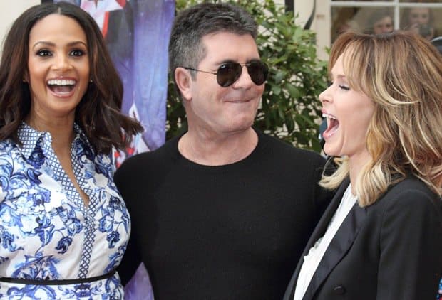 Alesha Dixon, Simon Cowell and Amanda Holden arriving at the Britain's Got Talent press launch at the ICA in London