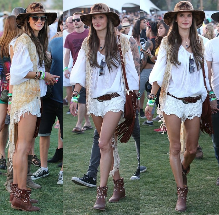 Alessandra Ambrosio at the 2013 Coachella Valley Music and Arts Festival in Indio on April 12, 2013