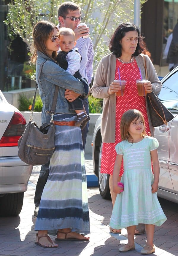 Alessandra Ambrosio along with her family at the Malibu Cross Creek