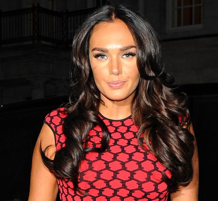 Tamara Ecclestone wears her hair down as she leaves the C London restaurant in London