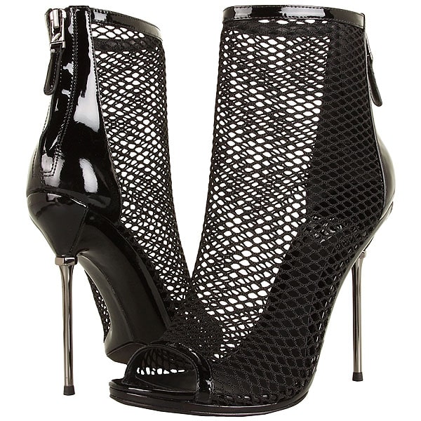 B Brian Atwood" Michelet" Mesh Booties in Black Mesh