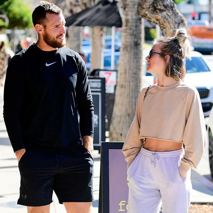 Brooks Laich and Julianne Hough were on friendly terms on February 1, 2020, in Los Angeles