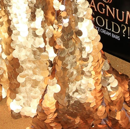 Spotlight on Zac Posen's $1.5 million golden masterpiece, created to celebrate the launch of Magnum GOLD ice cream