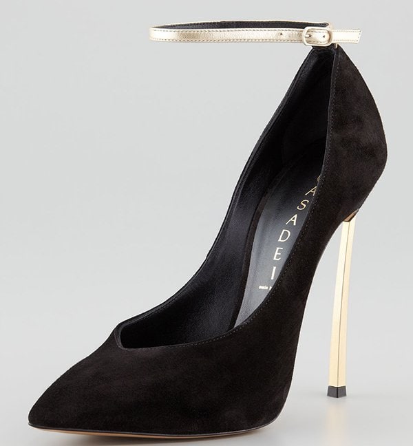 Casadei Suede Ankle-Strap Pumps