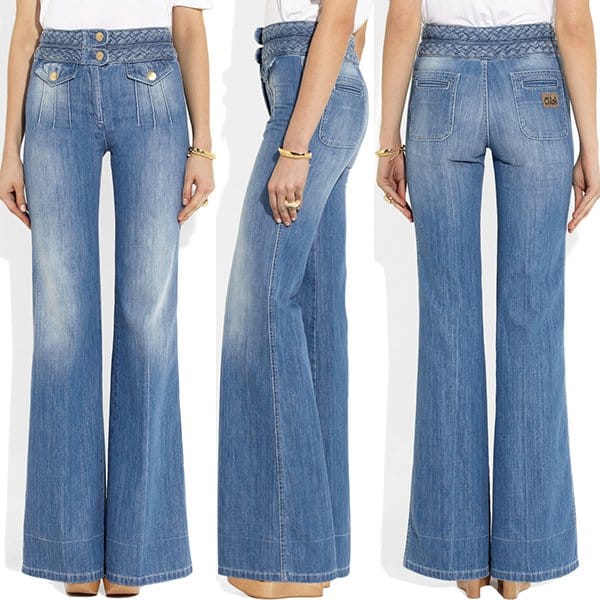 Chloe High-rise wide-leg jeans