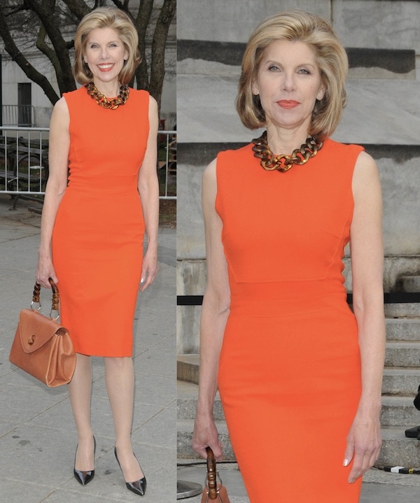 Christine Baranski in Manolo Blahnik BB pumps for the Vanity Fair 2013 Tribeca Film Festival Party on April 17, 2013