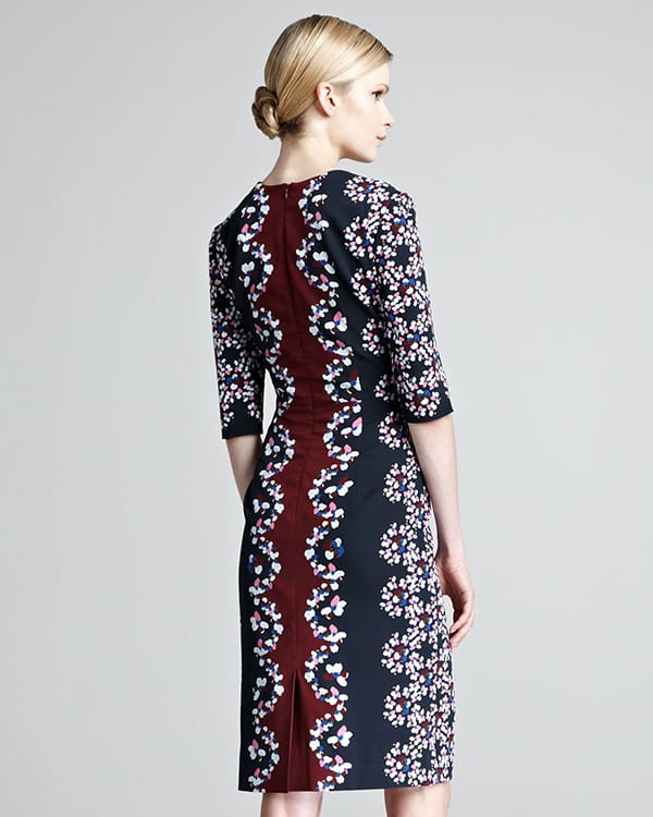 Erdem Sophia Printed Half-Sleeve Dress