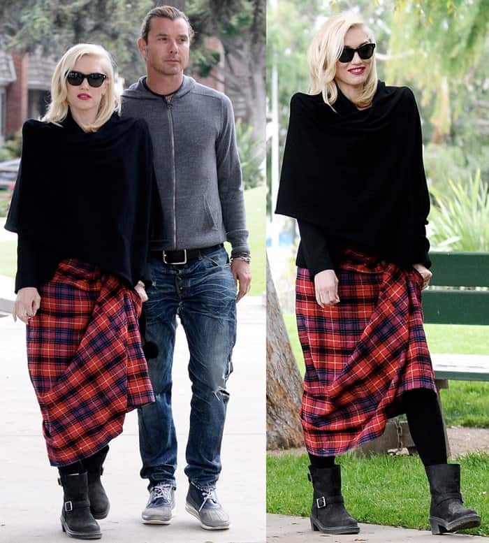 Gwen Stefani and her husband Gavin Rossdale enjoy time together at a Santa Monica park