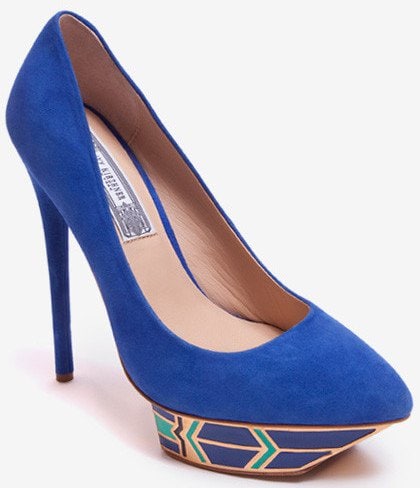 Ivy Kirzhner Pyramid in Royal Blue Lush Kid Suede