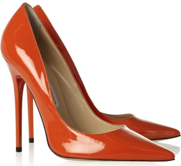 JIMMY CHOO Anouk patent-leather pumps $575