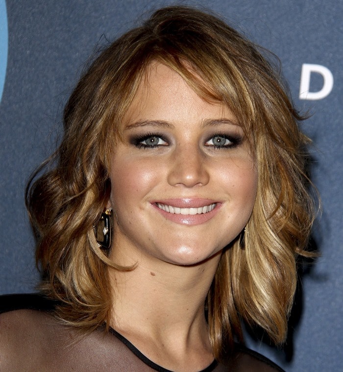 Actress Jennifer Lawrence arrives at the 24th Annual GLAAD Media Awards at JW Marriott Los Angeles at L.A. LIVE on April 20, 2013 in Los Angeles, California