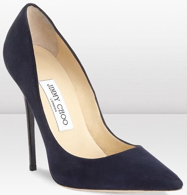 Jimmy Choo "Anouk" in Navy Suede