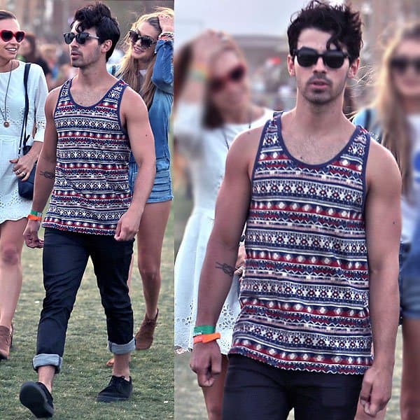 Joe Jonas' combination of jeans and a tank top falls short of the mark, overshadowed by more inspired Coachella ensembles
