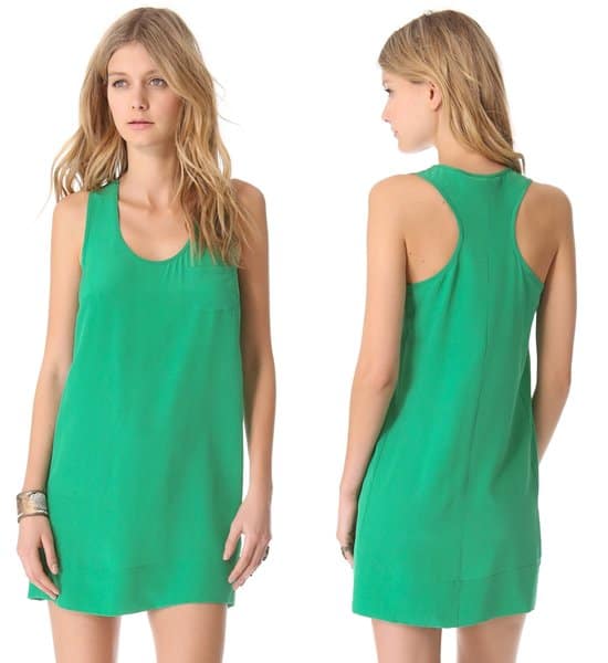 Joie Peri Tank Dress_green