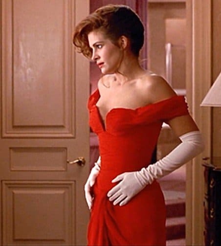Julia Roberts as Vivian Ward in the beautiful red dress by Marilyn Vance