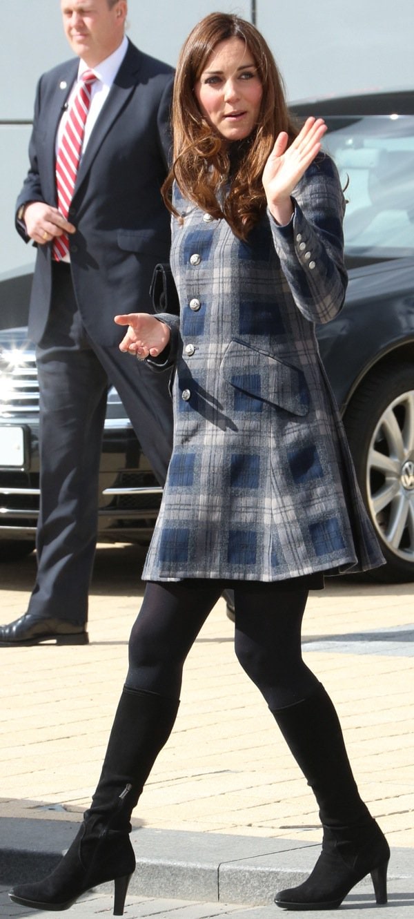 Kate Middleton, The Duchess of Cambridge, at the launch of a new coaching program at the Emirates Arena in Glasgow during a two-day visit to Scotland on April 4, 2013