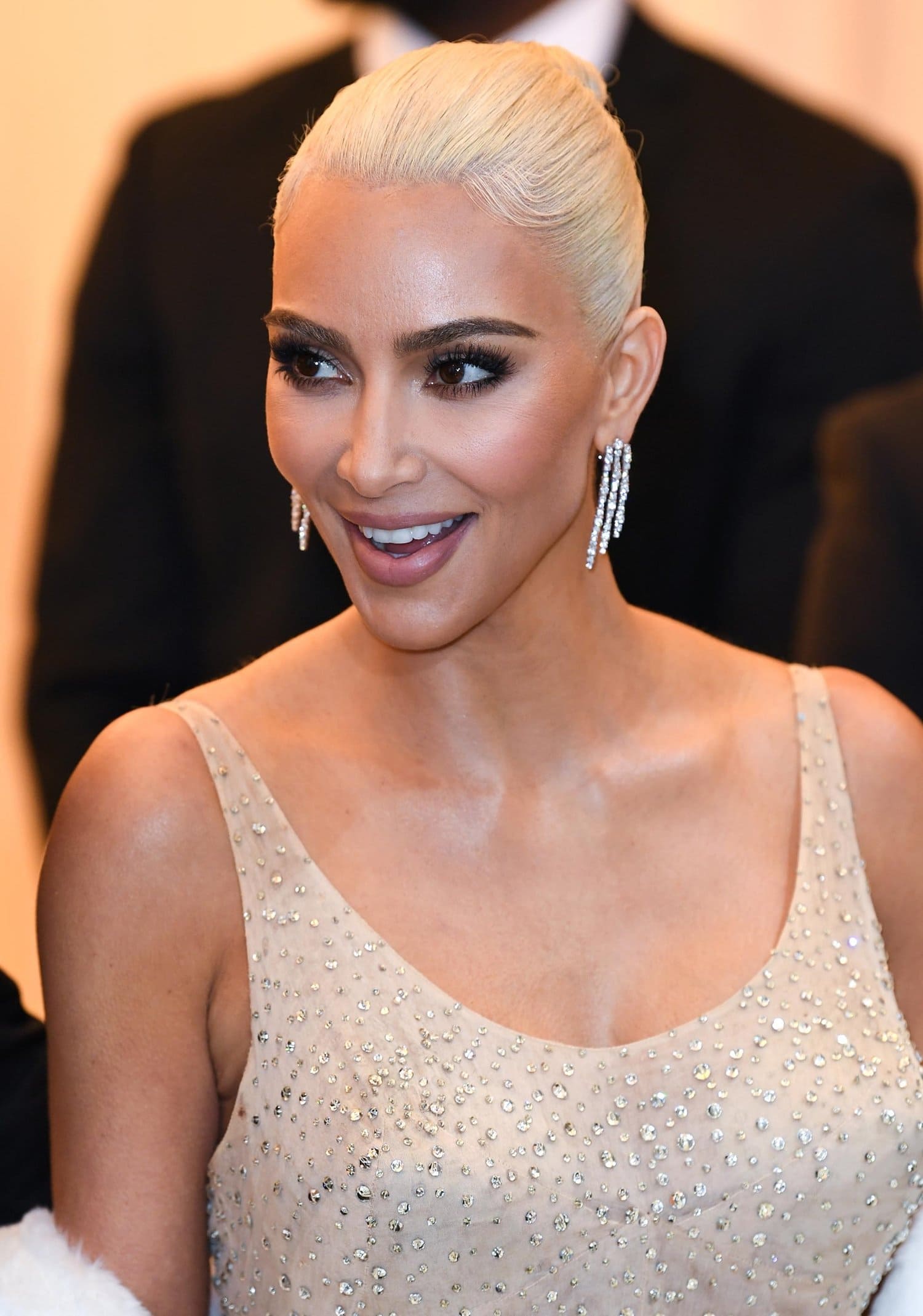 Kim Kardashian wore Marilyn Monroe's original dress for a few minutes and later changed into a replica