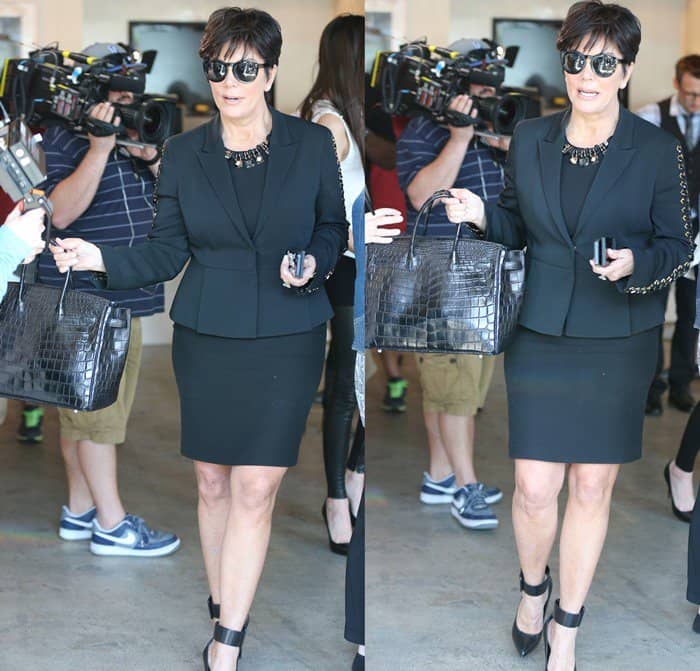 Kris Jenner flaunts her legs while out shopping at an art gallery in West Hollywood