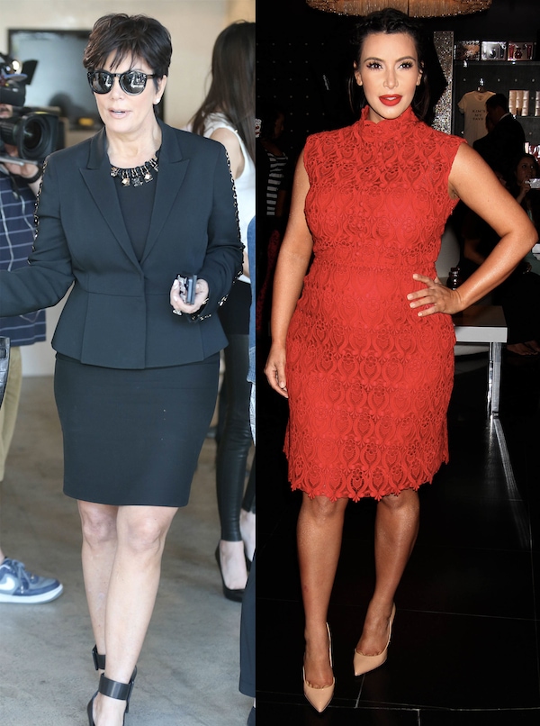 Kris Jenner and Kim Kardashian supporting Yves Saint Laurent