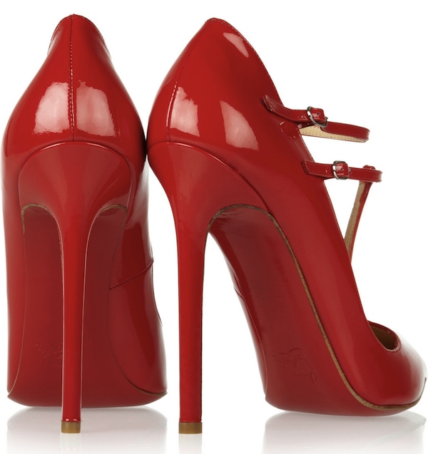 Christian Louboutin 'V Neck' 120 Patent-Leather Pumps