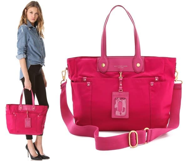 Marc by Marc Jacobs Preppy Nylon Eliz-a-Baby Bag in Fuchsia