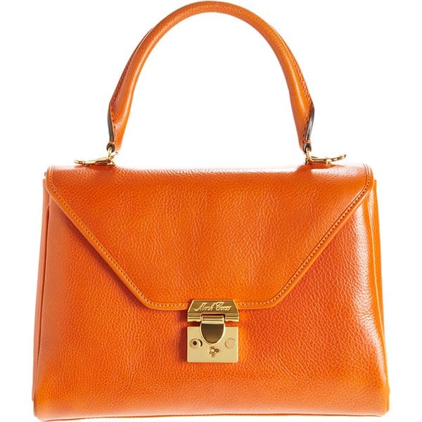 Mark Cross Scottie Small Satchel in Orange