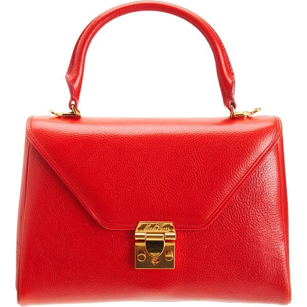 Mark Cross Scottie Small Satchel in Red