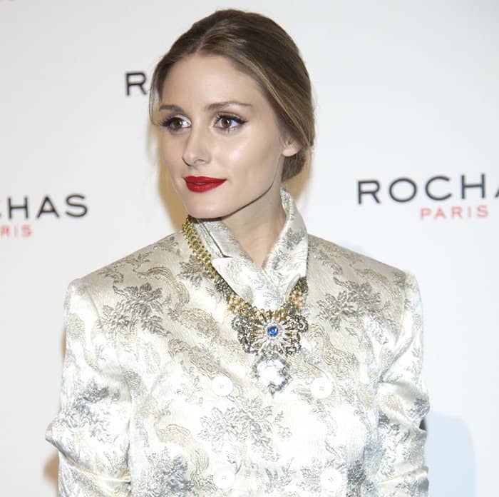 Olivia Palermo at the Rochas party at the French Embassy in Madrid, Spain, on April 24, 2013