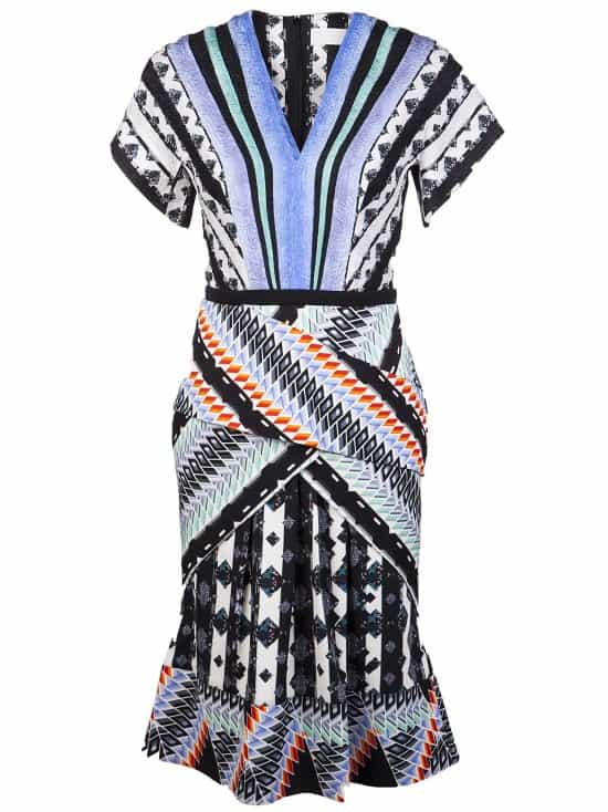 Peter Pilotto Crepe Geo Print Dress