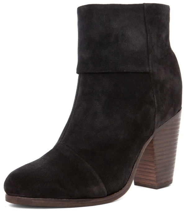 Rag & Bone Classic Newbury Suede Boot in Charcoal