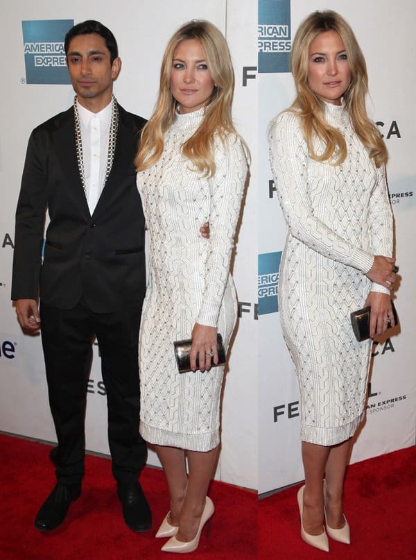 Co-stars Riz Ahmed and Kate Hudson shine on the red carpet at the premiere of 'The Reluctant Fundamentalist', Tribeca Film Festival 2013