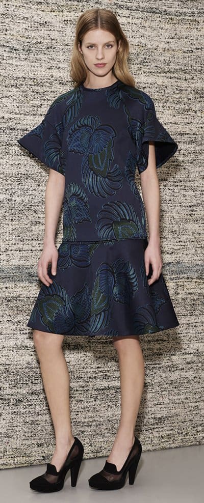 A blue version of Stella McCartney's pre-fall jacquard minidress