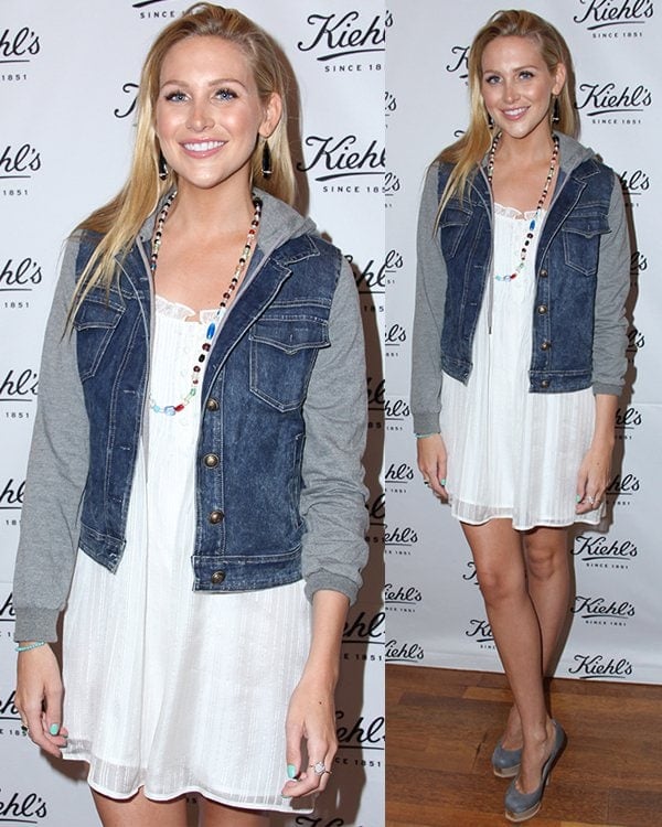 Stephanie Pratt at Kiehl's Santa Monica for the Launch of Environmental Partnership benefiting Recycle Across America on April 17, 2013