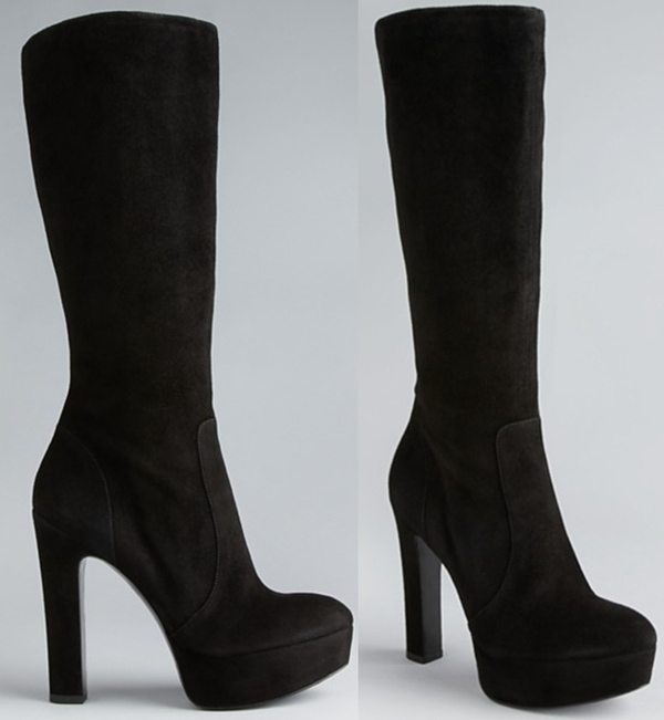 Via Spiga Black Suede Boots