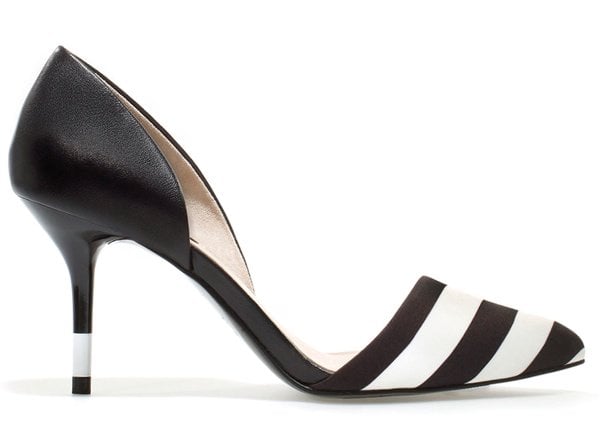 Zara Black and White Combination Heels