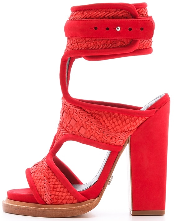 Monika Chiang "Faiza" Cuff Sandals in Mango