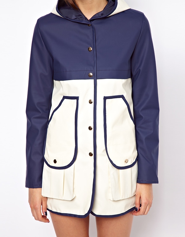 Featured Product: ASOS Block Rain Trench, featuring press studs and large pockets