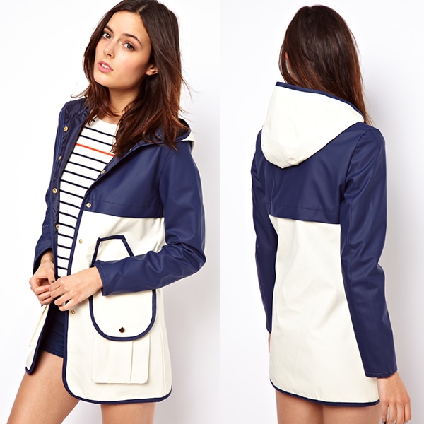 Purchase this chic ASOS Block Rain Trench for $101.82 and emulate Caroline Flack's rainy day elegance