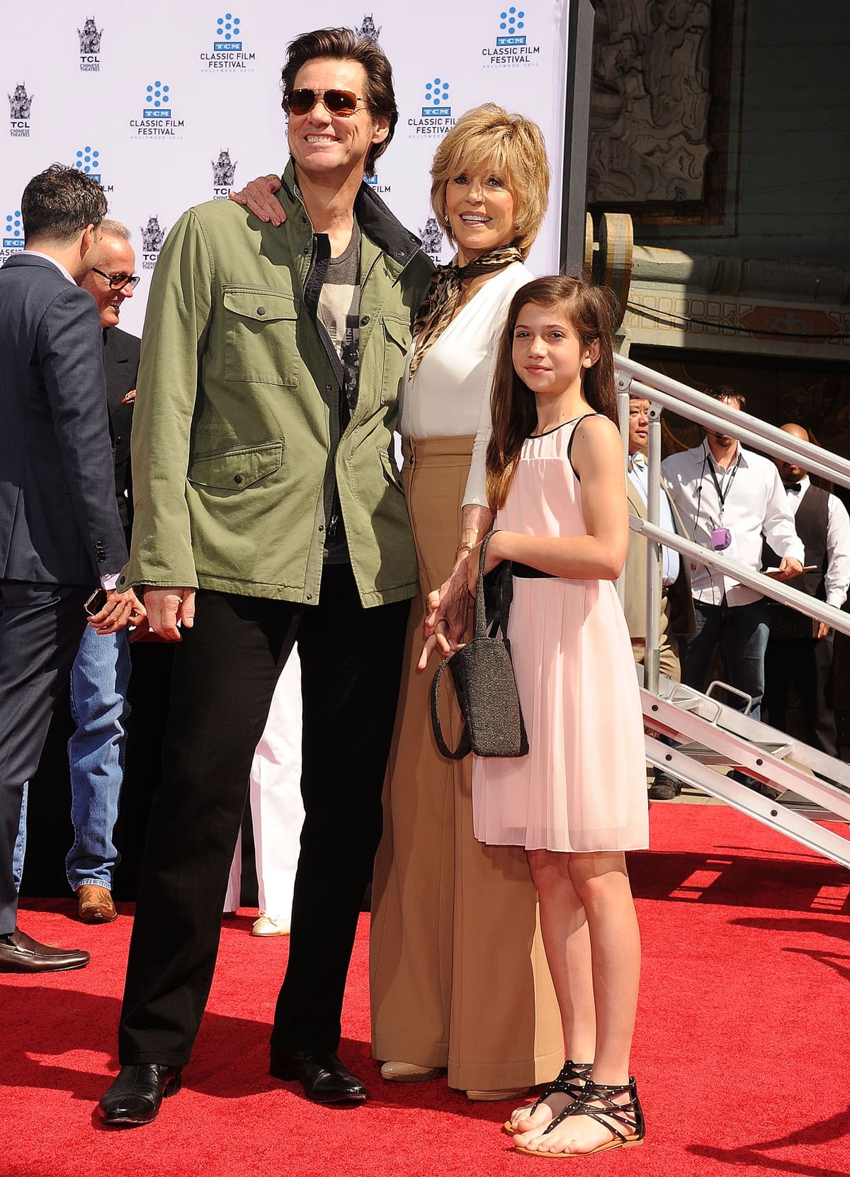 Jane Fonda was joined by Jim Carrey and her granddaughter Viva Vadim at her Handprint/Footprint Ceremony during the 2013 TCM Classic Film Festival