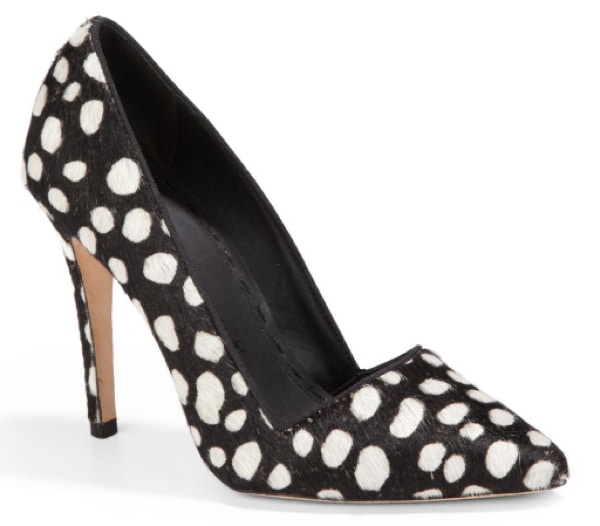 Alice + Olivia "Dina" Calf Hair Polka Dot Pumps