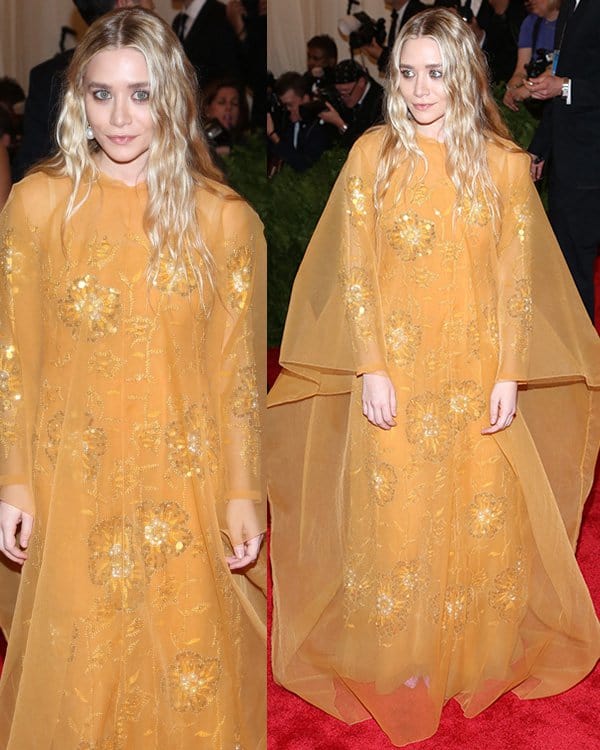 Ashley Olsen opts for gothic chic in a beaded Dior gown, skipping the punk theme at the Met Gala