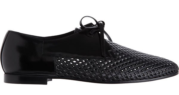 Balenciaga Perforated Derby Shoes in Black