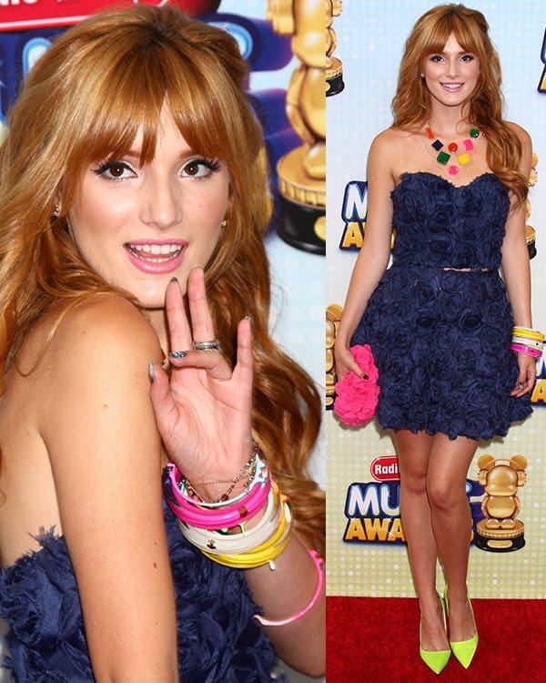 Bella Thorne attended the 2013 Radio Disney Music Awards wearing a stylish ensemble that included a Keepsake top and skirt paired with Christian Dior shoes